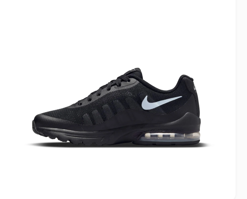 Nike Air Max Black Mesh Sneakers with Light Grey Swoosh