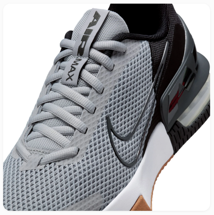 Nike Air Max Grey & Black Mesh Sneakers with Gum Outsole