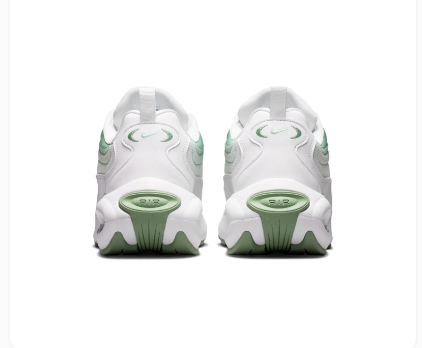 Nike Air Max White & Mint Green Wave-Layered Sneakers