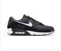 Nike Air Max 90 Black & Charcoal Sneakers with White Swoosh