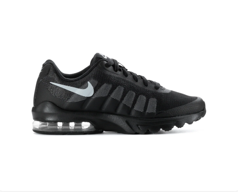 Nike Air Max Black Mesh Sneakers with Light Grey Swoosh