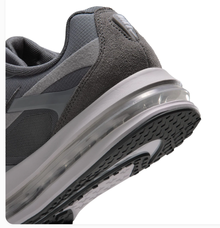 Nike Air Max Grey & Charcoal Sneakers with Silver Swoosh