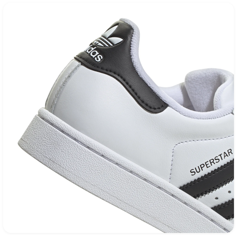 adidas Superstar White & Black Shell-Toe Sneakers