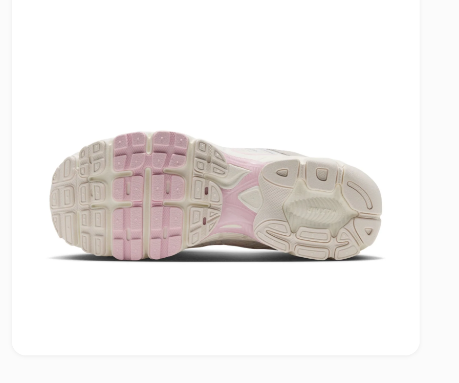 Nike Air Max Cream & Light Grey Mesh Sneakers with Pink Accents