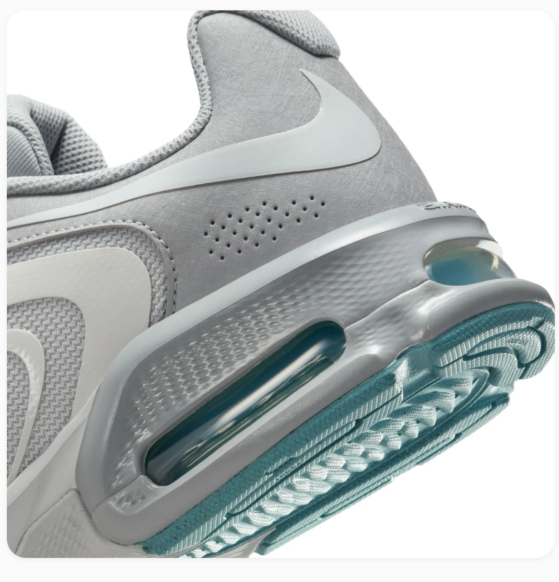 Nike Air Max Light Grey & White Sneakers with Aqua Accents