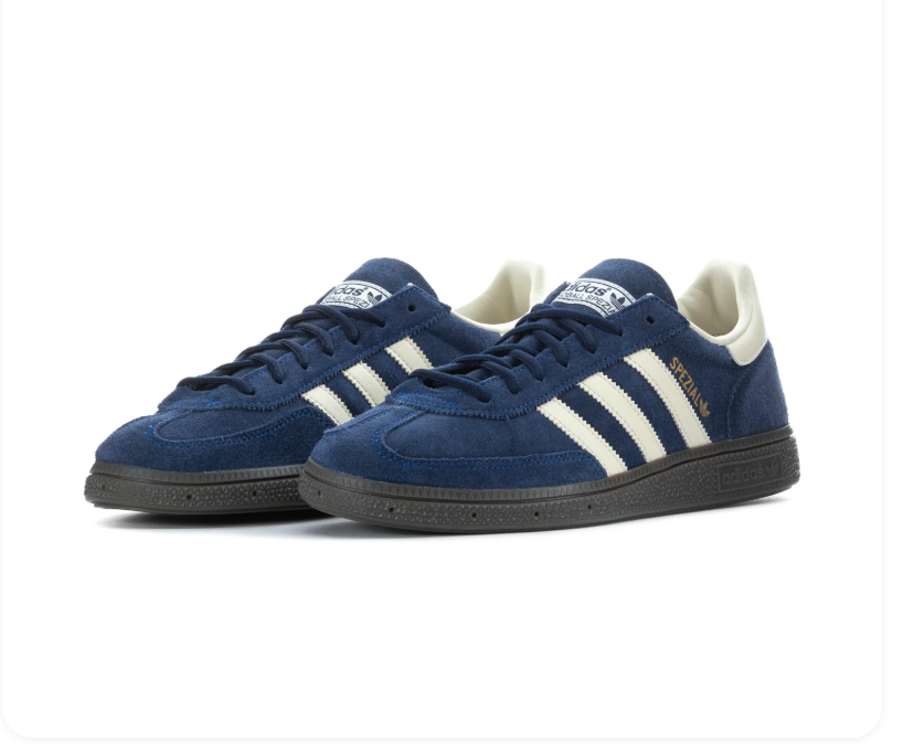 adidas Handball Spezial Navy & Cream Sneakers with Dark Grey Sole