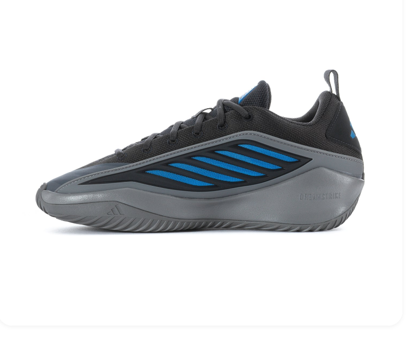 adidas Black & Grey Sneakers with Bright Blue Accents