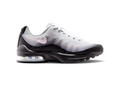 Nike Air Max White & Black Gradient Sneakers with Pale Pink Swoosh