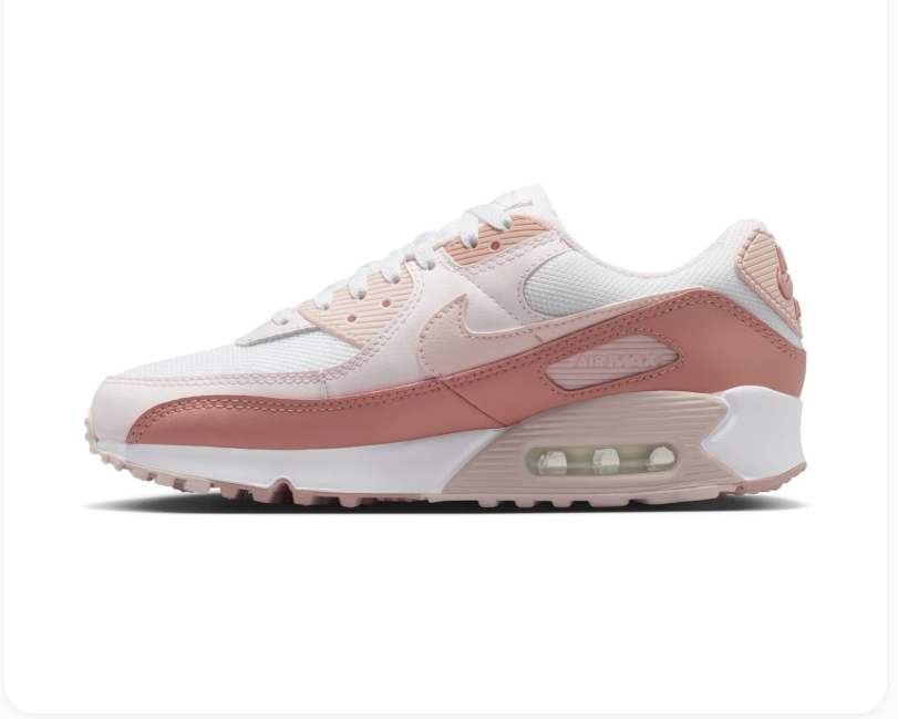 Nike Air Max 90 White & Dusty Rose Sneakers