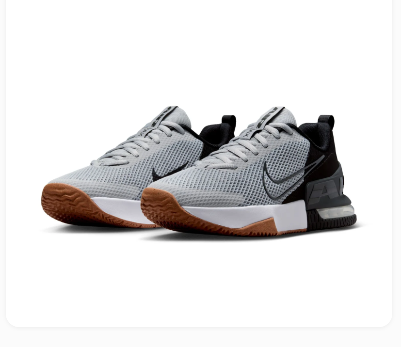 Nike Air Max Grey & Black Mesh Sneakers with Gum Outsole