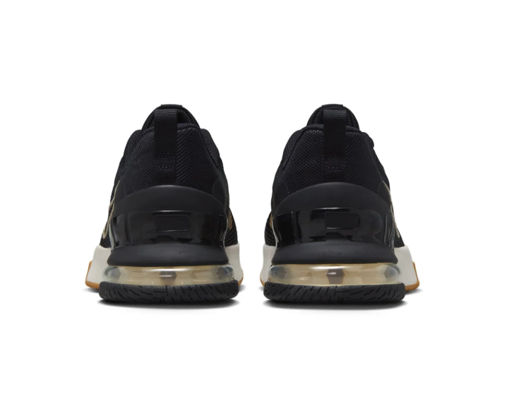 Nike Air Max Black & Gold Mesh Sneakers with Gum Outsole