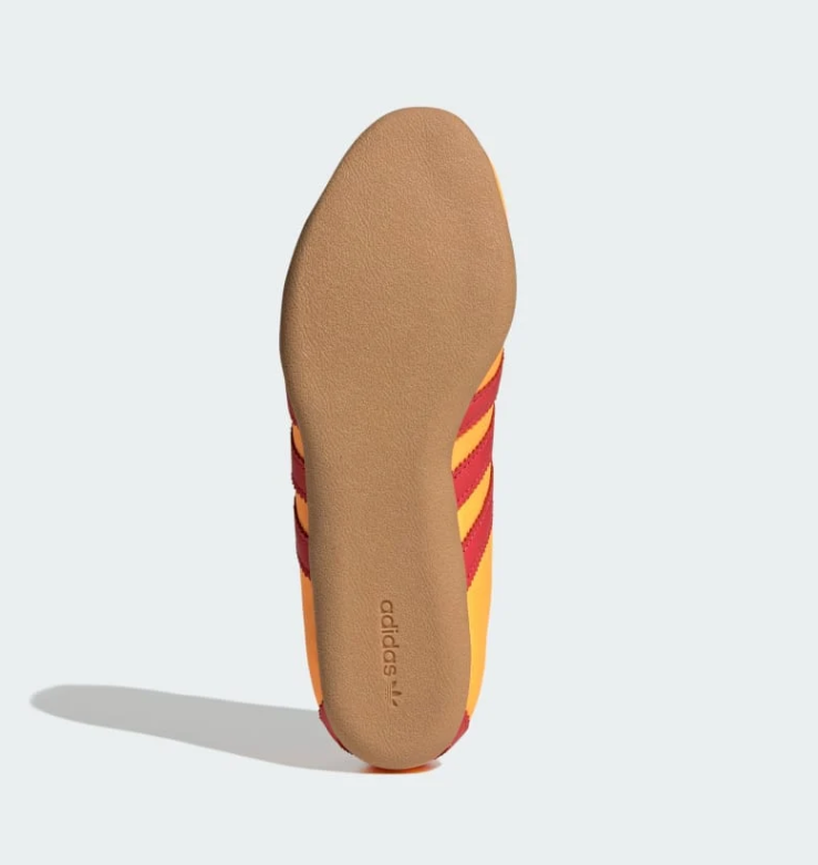 adidas Tokyo Golden Yellow & Red Low-Profile Sneakers with Gum Sole