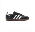 adidas Samba Black & White Sneakers with Dark Gum Sole
