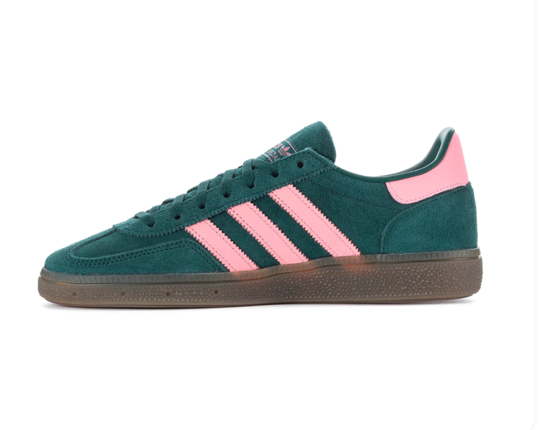 adidas Handball Spezial Dark Green & Pink Sneakers with Brown Sole