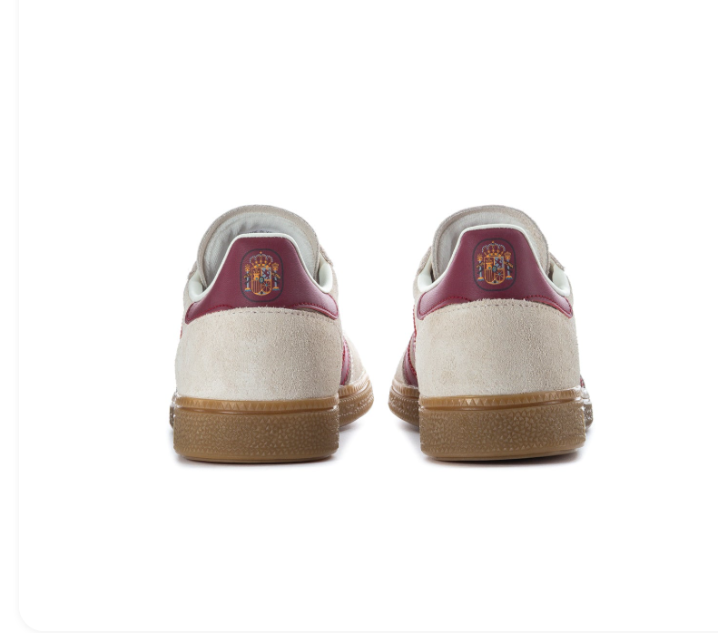 adidas Handball Spezial Cream & Burgundy Sneakers with Gum Sole