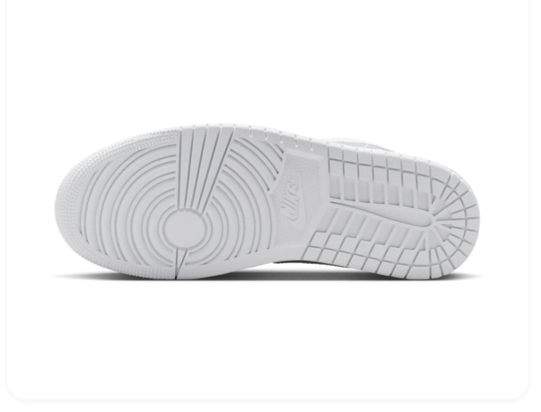 Air Jordan 1 Low White & Metallic Silver Sneakers