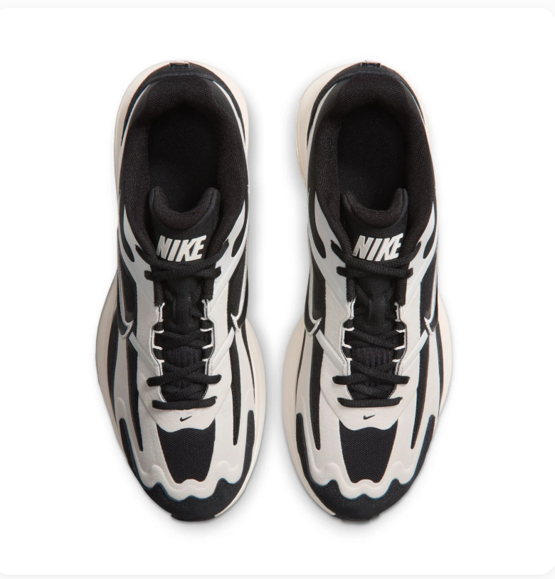 Nike Air Max Black & White Sneakers with Cream Midsole