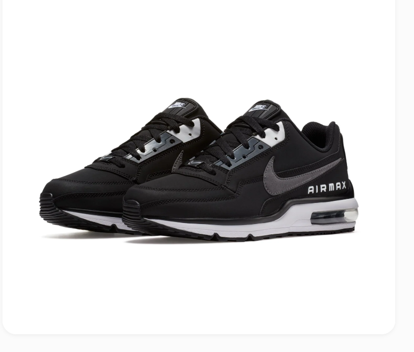 Nike Air Max Black & Grey Sneakers with White Midsole