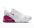 Nike Air Max 270 White & Magenta Mesh Sneakers