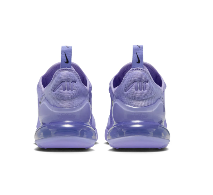 Nike Air Max 270 Lavender Sneakers with Black Swoosh