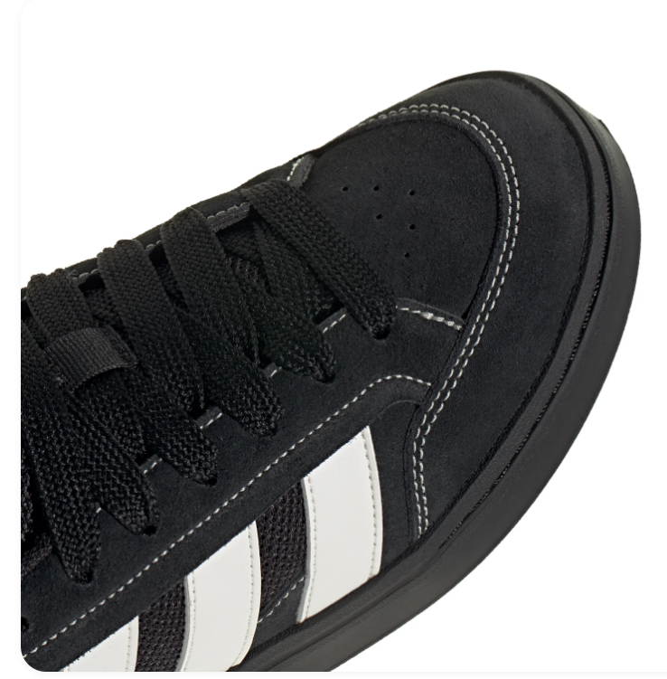 adidas Black & White Low-Top Sneakers with Black Sole