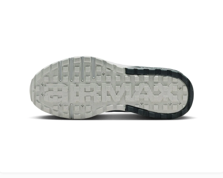 Nike Air Max Light Grey Mesh Sneakers with Black Heel Accents