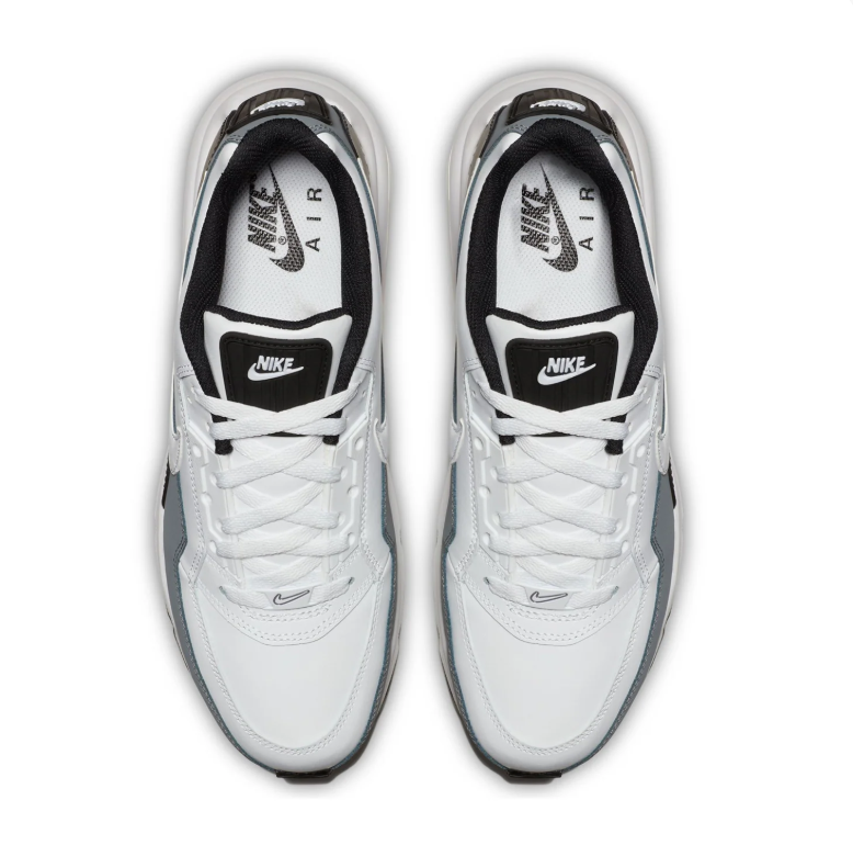 Nike Air Max White & Grey Sneakers with Black Heel Accents