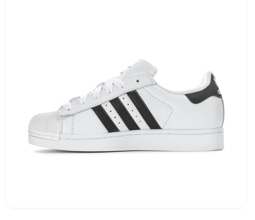 adidas Superstar White & Black Shell-Toe Sneakers