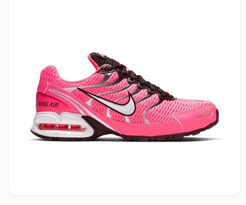 Nike Air Max Torch 4 Hot Pink & Black Sneakers with Silver Swoosh