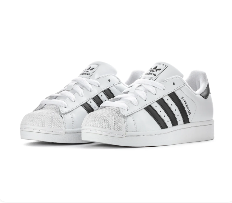 adidas Superstar White & Black Shell-Toe Sneakers