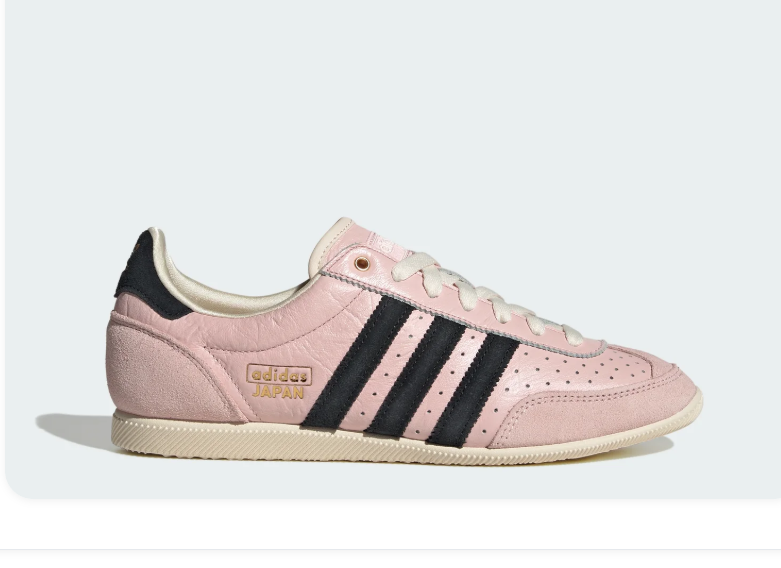adidas Light Pink & Black Low-Profile Sneakers with Cream Sole