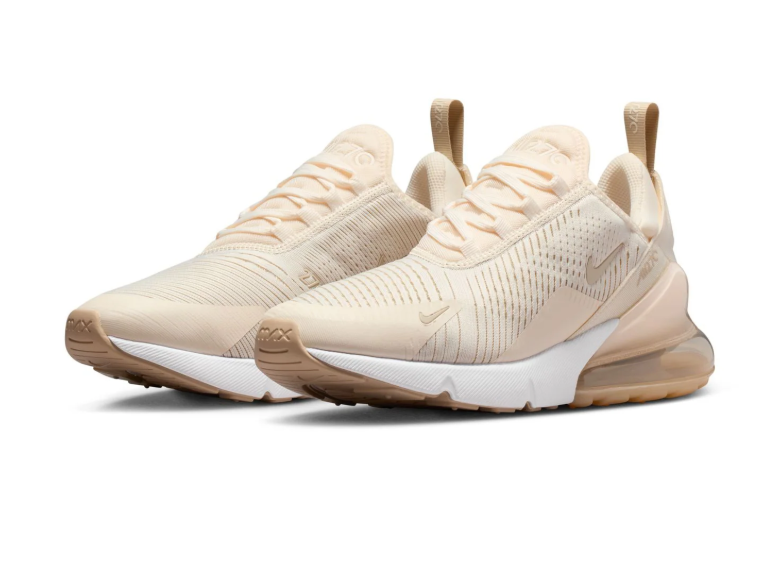 Nike Air Max 270 Cream & Beige Sneakers with Gum Outsole