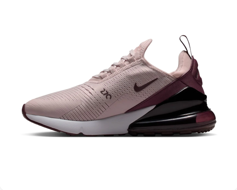 Nike Air Max 270 Blush Pink & Burgundy Sneakers