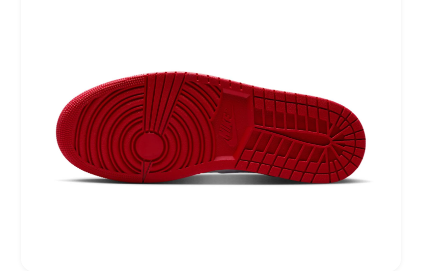 Air Jordan 1 Mid Glossy Red, Black & White Sneakers