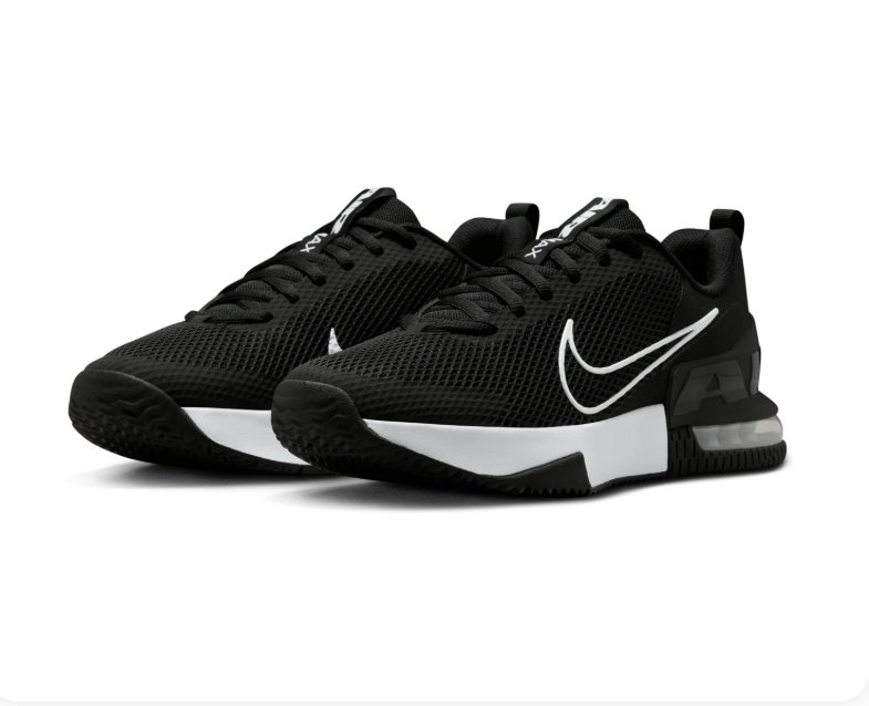 Nike Air Max Black & White Mesh Sneakers with Outline Swoosh