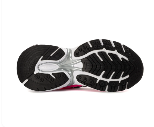 adidas Adistar White & Hot Pink Chunky Sneakers with Black Stripes