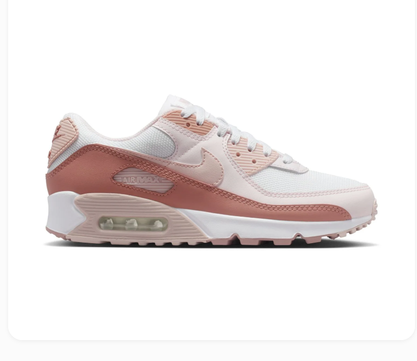 Nike Air Max 90 White & Dusty Rose Sneakers