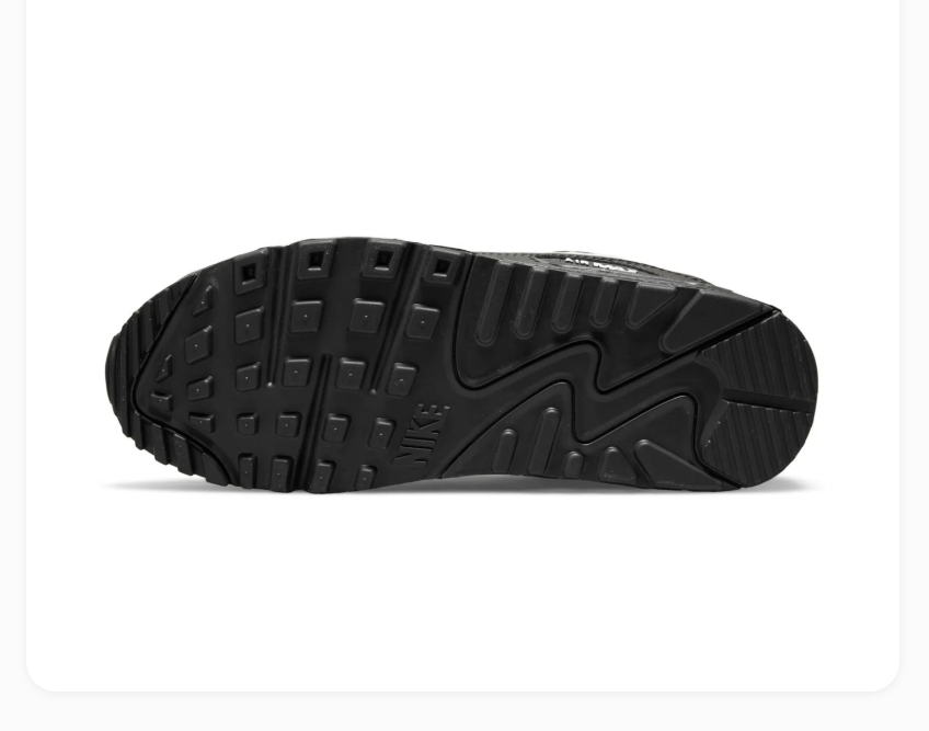 Nike Air Max 90 Black & White Mesh Sneakers