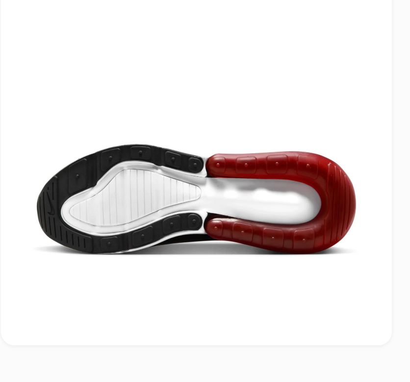 Nike Air Max 270 Red & Black Sneakers with White Accents