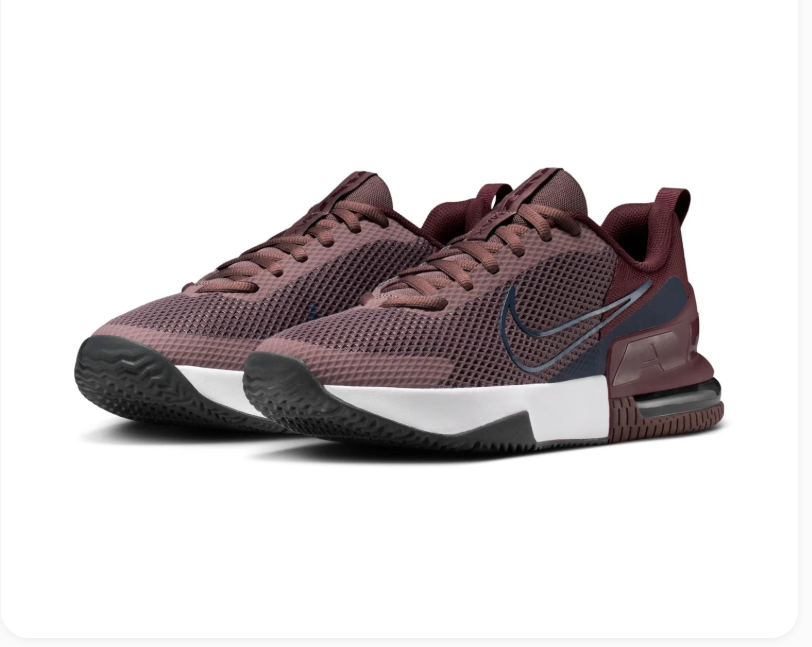 Nike Air Max Burgundy Mesh Sneakers with White Midsole