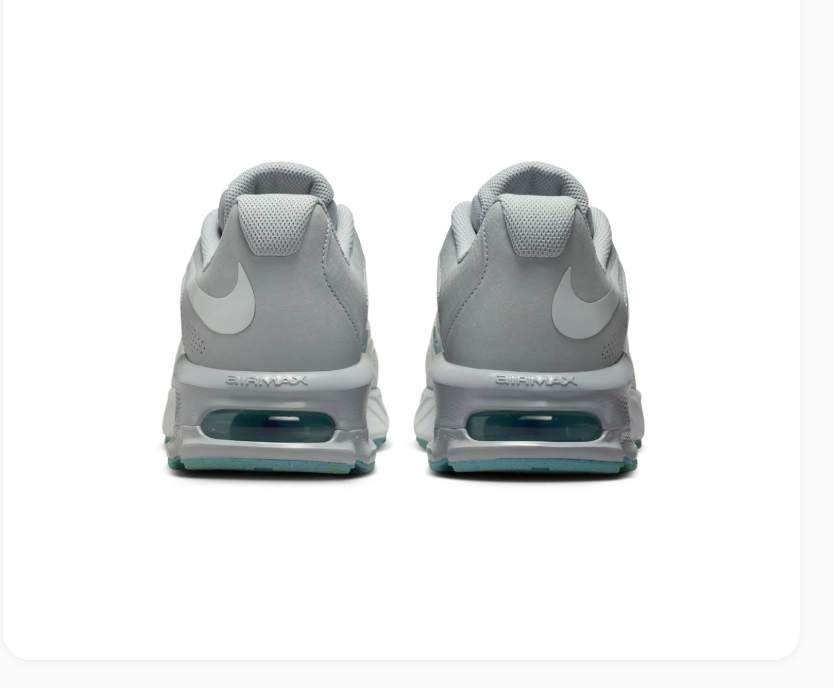 Nike Air Max Light Grey & White Sneakers with Aqua Accents