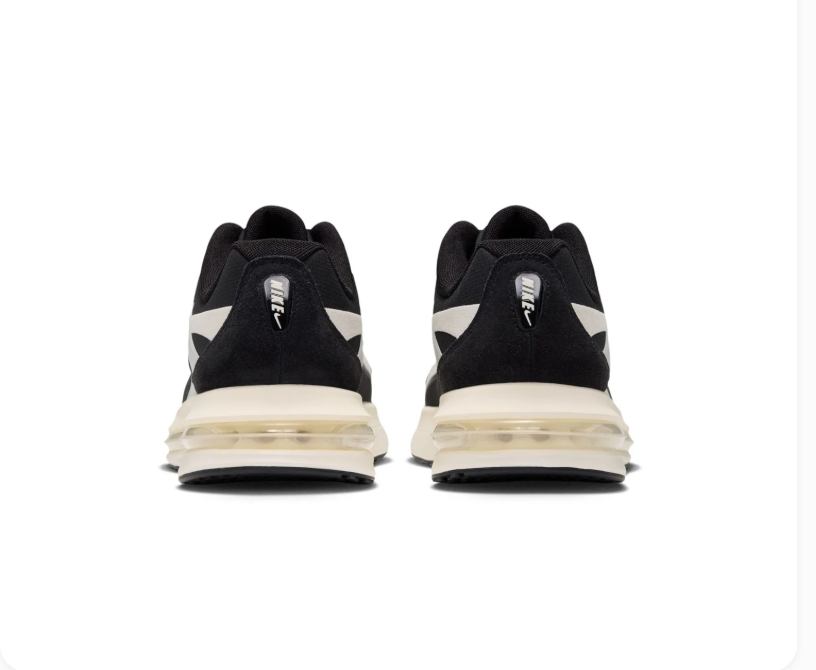 Nike Air Max Black & White Sneakers with Cream Midsole