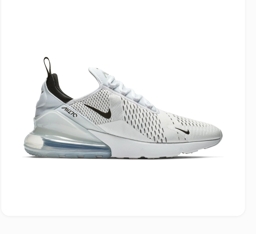 Nike Air Max 270 White & Black Sneakers
