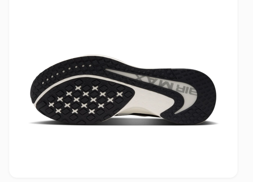 Nike Air Max Black & White Sneakers with Cream Midsole
