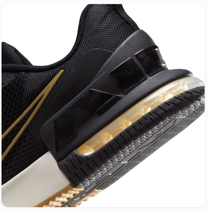 Nike Air Max Black & Gold Mesh Sneakers with Gum Outsole