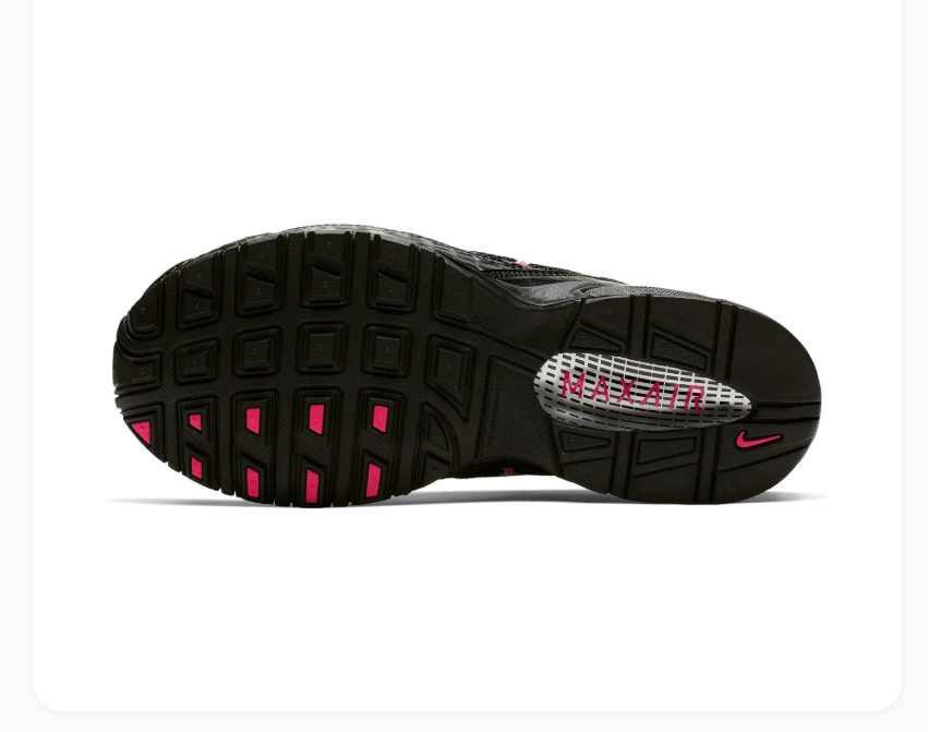 Nike Air Max Torch 4 Black & Hot Pink Sneakers with Silver Swoosh