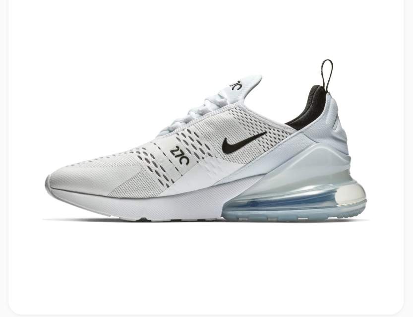 Nike Air Max 270 White & Black Sneakers