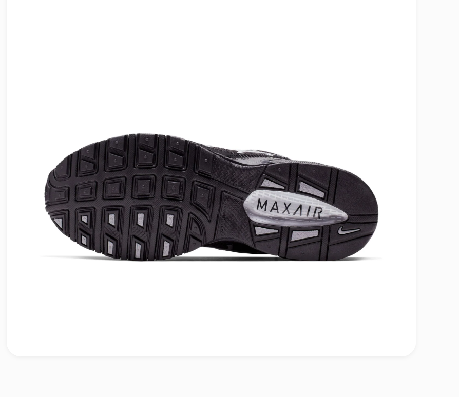 Nike Air Max Black & Charcoal Mesh Sneakers with Silver Accents