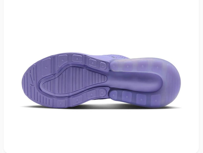 Nike Air Max 270 Lavender Sneakers with Black Swoosh