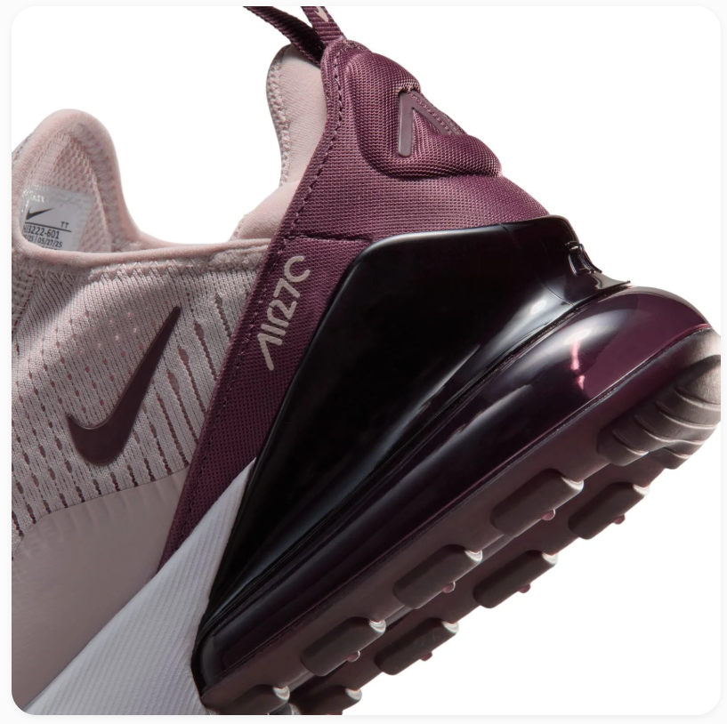 Nike Air Max 270 Blush Pink & Burgundy Sneakers